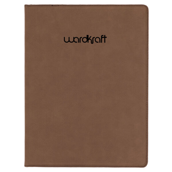 WardKraft - Brown Laserable Leatherette Portfolio with Notepad Thumbnail