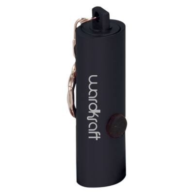 WardKraft - Black 3-LED Laserable Flashlight with Keychain Thumbnail